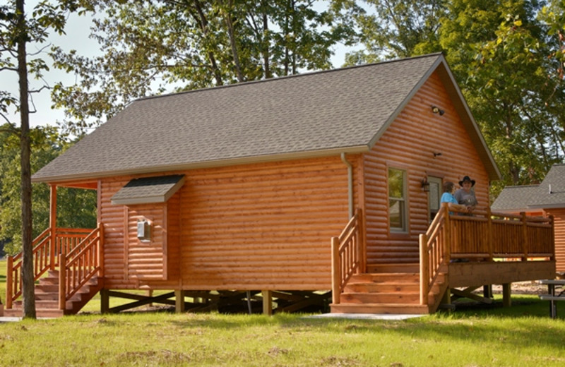 Cabin exterior at Creekside Resort.