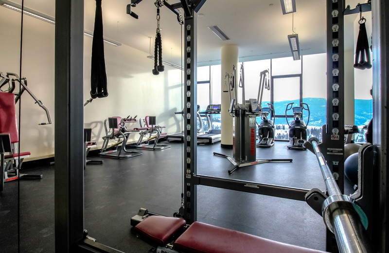 Fitness room at Sparkling Hill Resort.