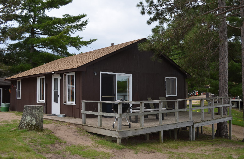 Cabin exterior at Bay View Lodge.