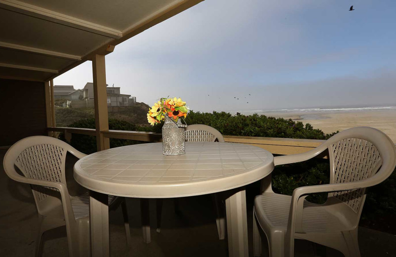Guest balcony at Driftwood Shores Resort and Conference Center.