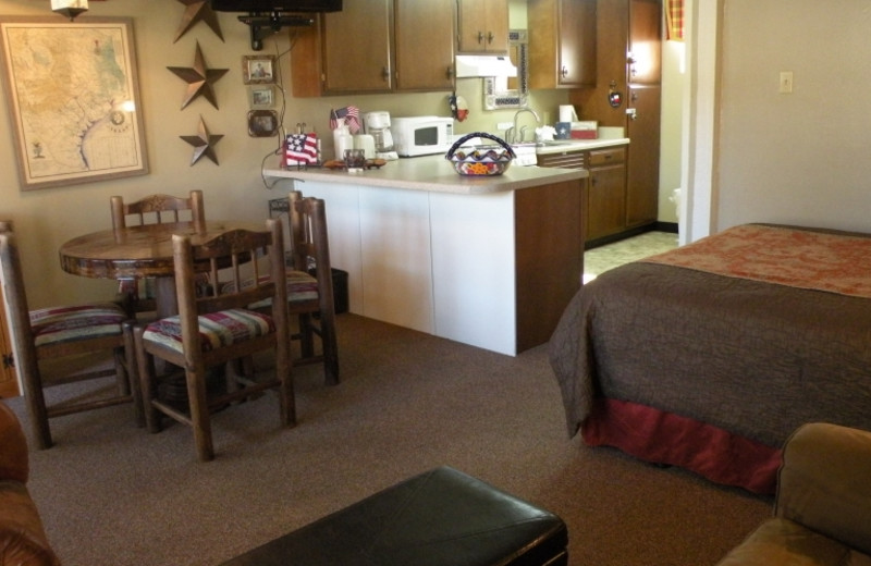 Guest room at River Inn Resort and Conference Center.