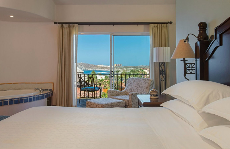 Guest room at Sheraton Hacienda del Mar Resort & Spa.