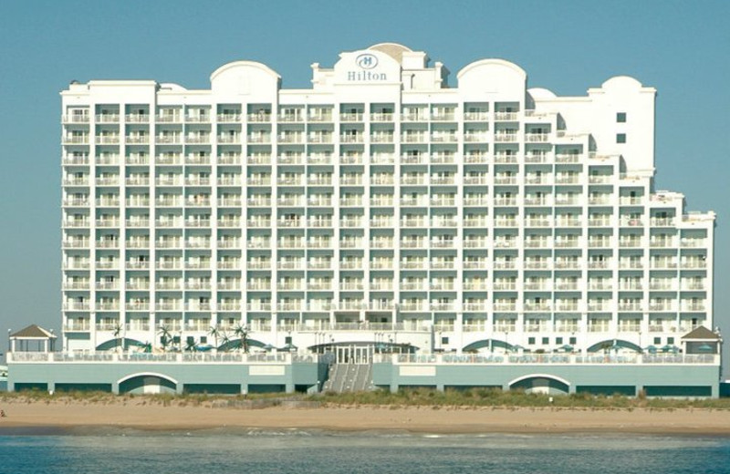 Exterior view of Hilton Suites Ocean City Oceanfront.