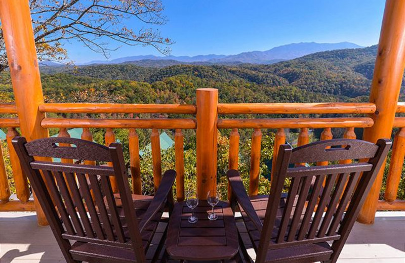 Rental deck view at Smoky Mountains Vacation Cabins, LLC.