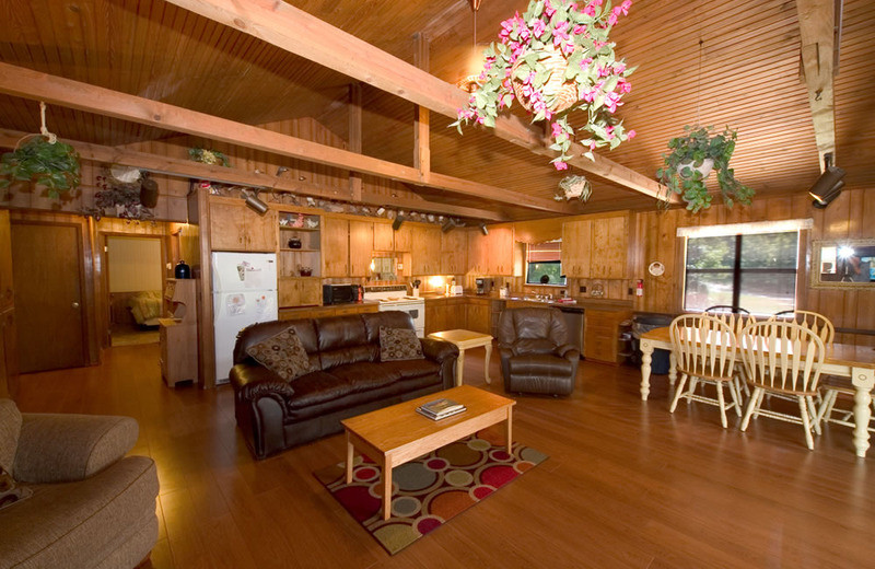 Cottage interior at Norfork Resort & Trout Dock.