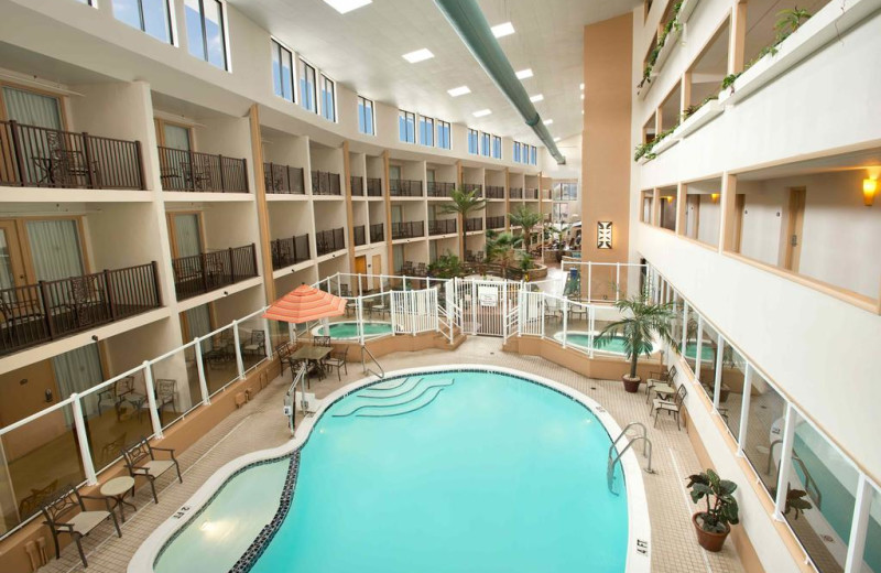 Indoor pool at Quality Inn Oceanfront Ocean City.