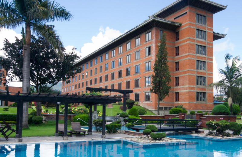 Exterior view of Soaltee Crowne Plaza Kathmandu.