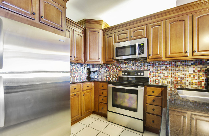 Rental kitchen at Gulf Coast Beach Getaways.