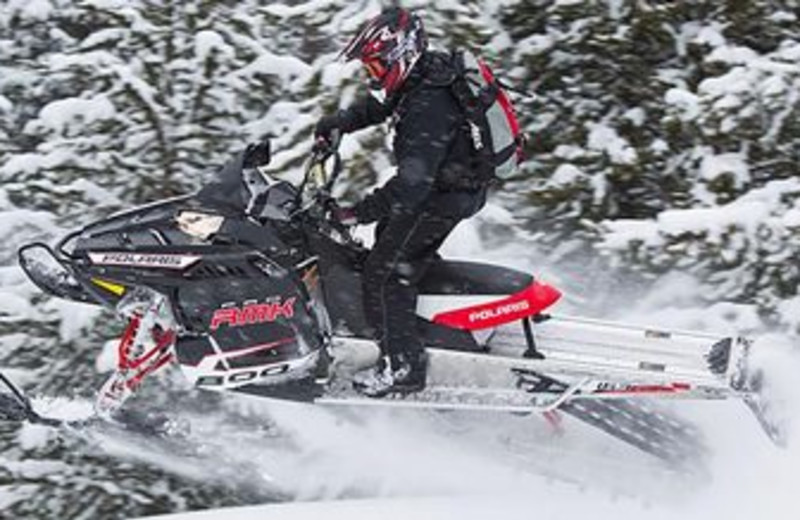 Snowmobiling at Sawtelle Mountain Resort.