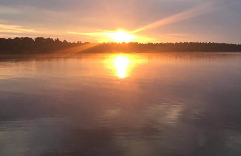 Lake sunset at Owls Nest Lodge.