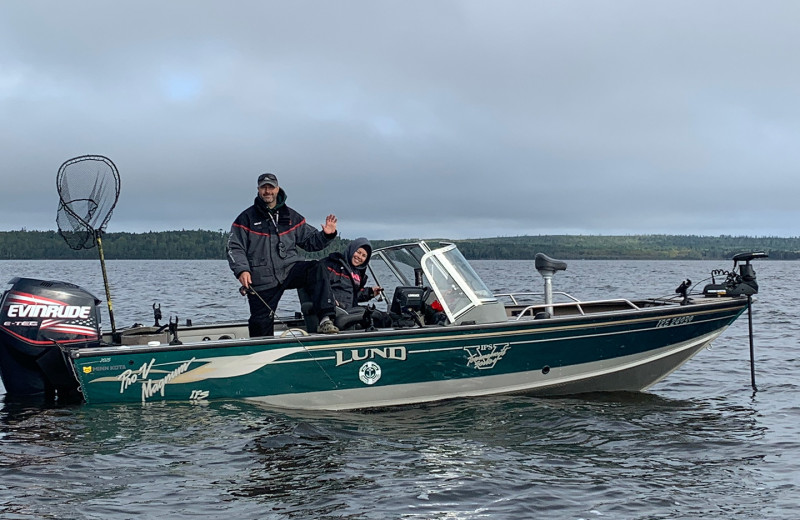 Fishing at Pakwash Lake Camp.