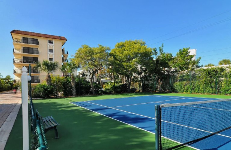 Tennis court at El Presidente Condos.