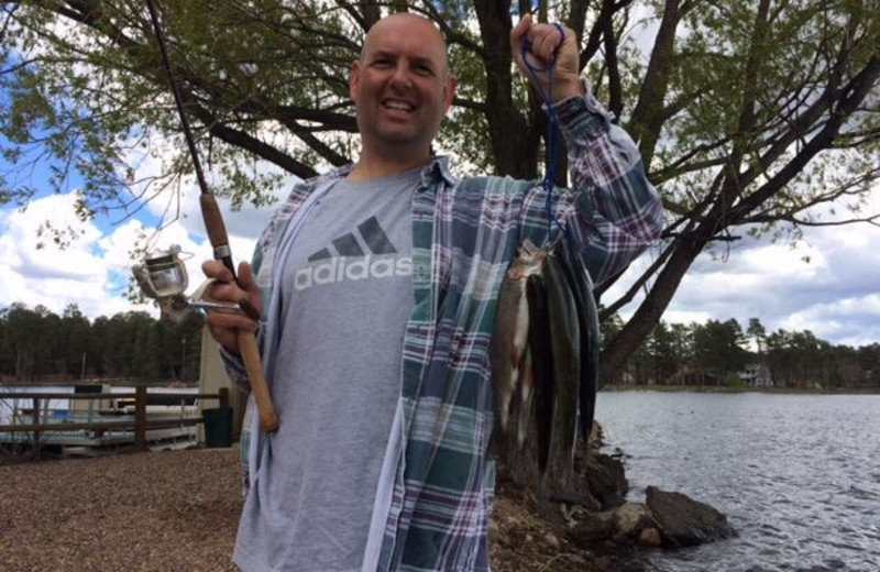 Fishing at Rainbow's End Resort.

