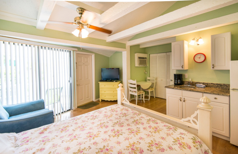 Guest room at Silver Sands Villas.