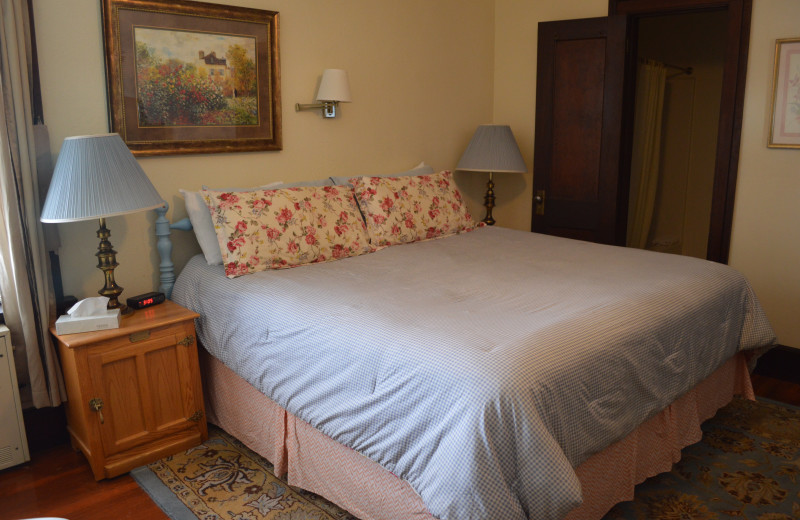 Guest room at Riverside Hot Springs Inn & Spa.