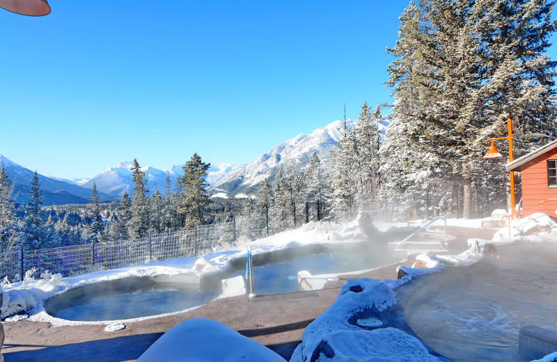 Winter pool at Hidden Ridge Resort.
