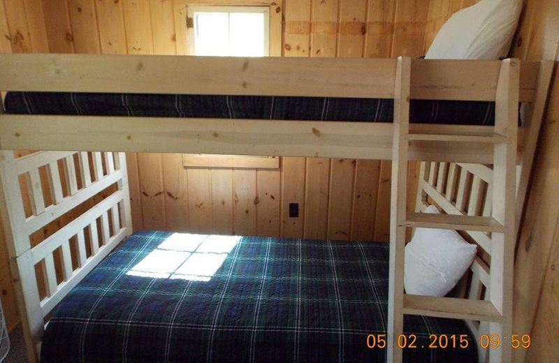 Cabin bedroom at Wilderness Resort Villas.