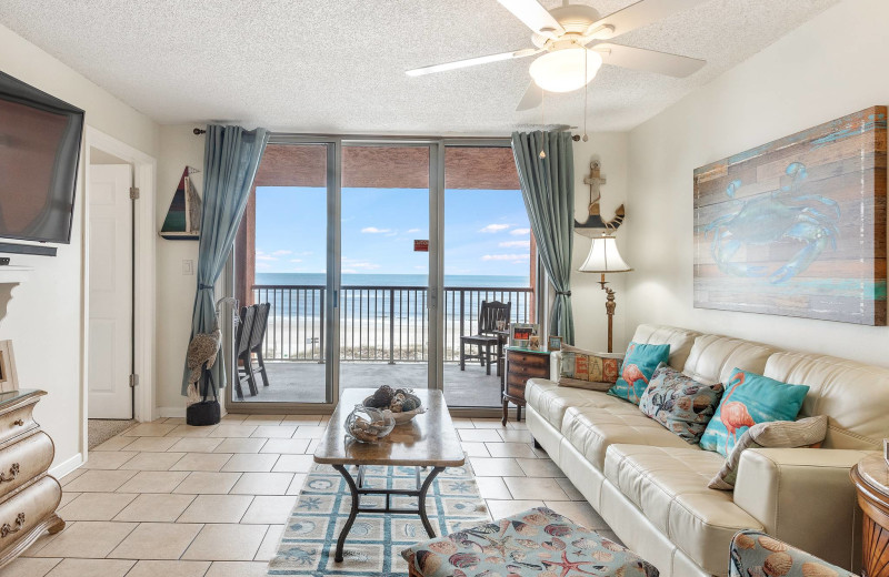 Rental living room at Bender Realty Vacation Rentals.