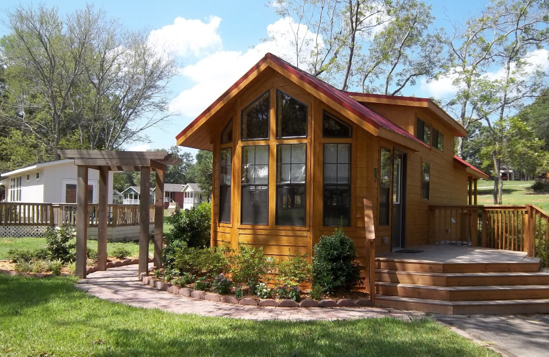 Cabin exterior at Mill Creek Ranch Resort.