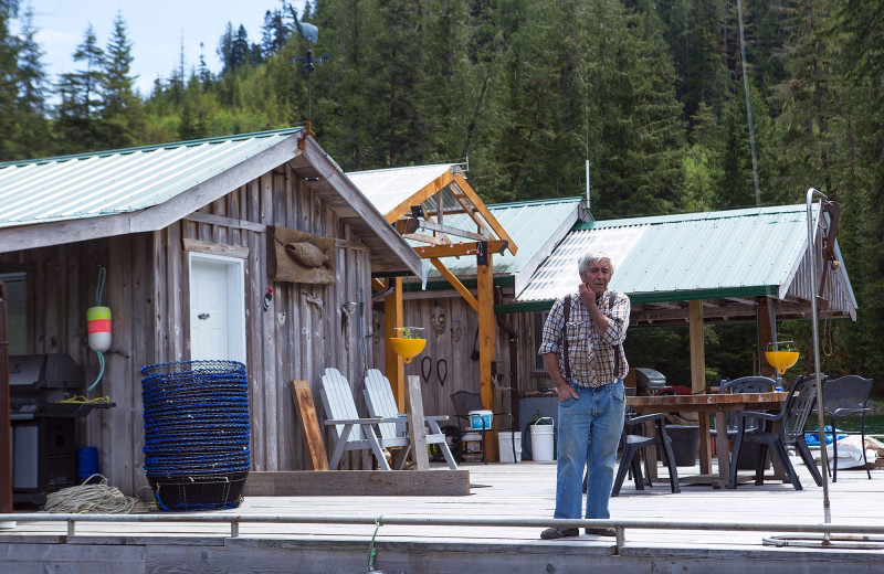 Exterior view of Nootka Wilderness Lodge.