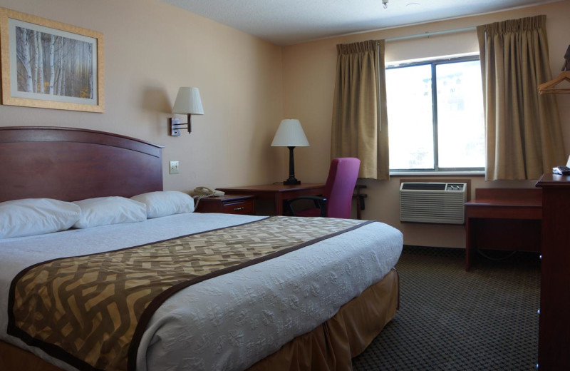 Guest room at Luxury Inn and Suites.