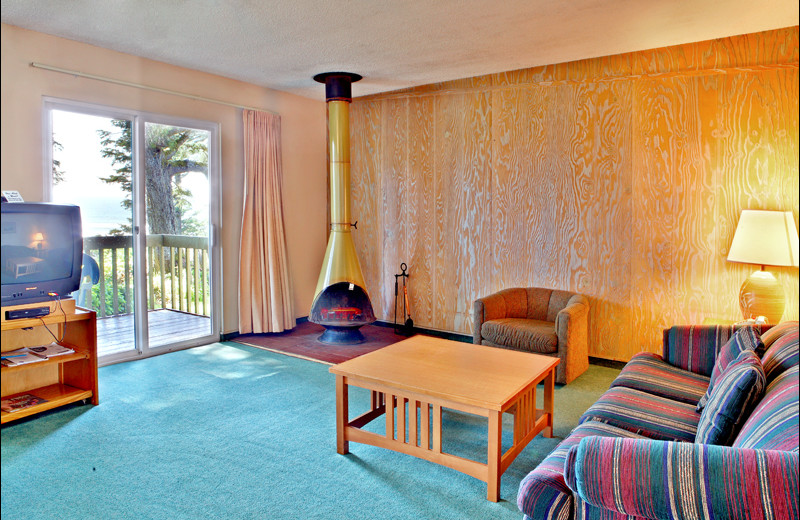 Guest living room at Ocean Crest Resort.