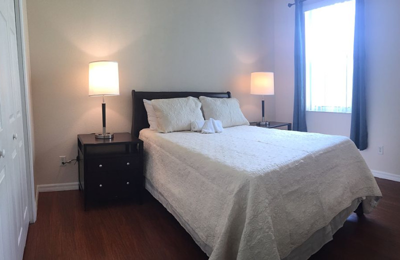 Rental bedroom at Leabridge Vacations.