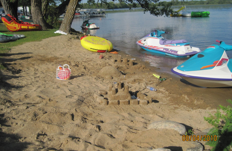 Beach at Brophy Lake Resort.