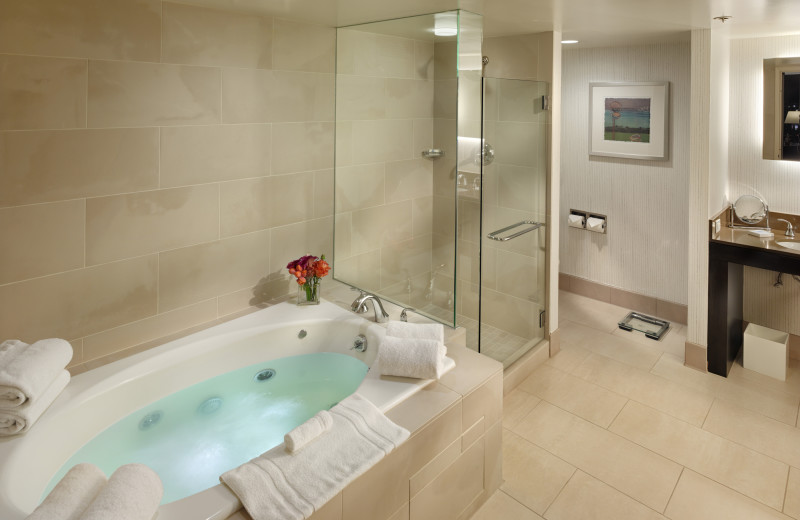 Guest bathroom at Parc 55 Wyndam.