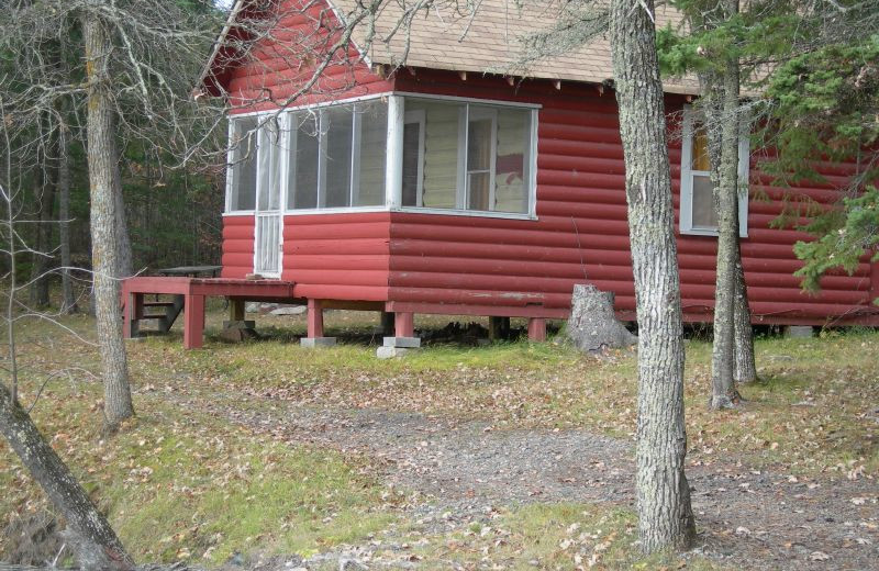 Cabin exterior at Whitefish Bay Camp.