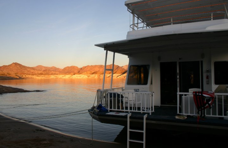 Houseboat exterior view of Callville Bay.