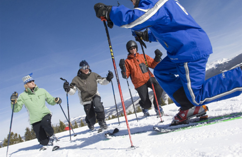 Family skiing at The Charter at Beaver Creek.