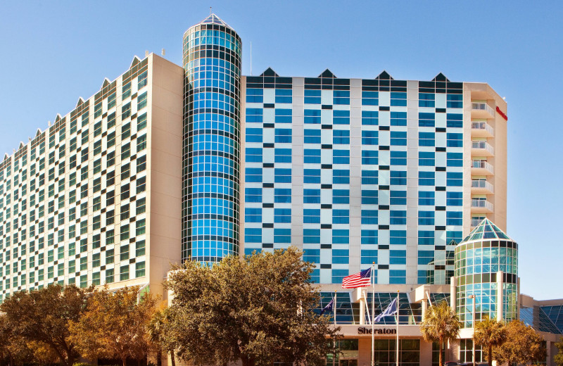 Exterior view of Sheraton Myrtle Beach Convention Center Hotel.