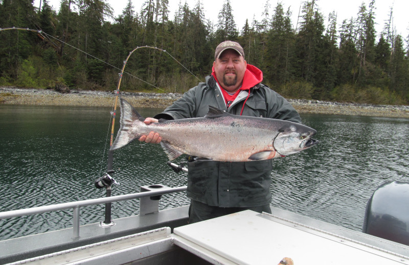 Fishing at Glacier Bear Lodge.