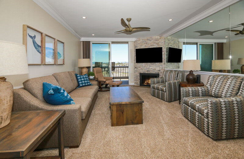 Rental living room at North Coast Village.
