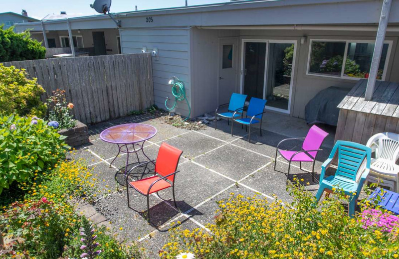 Rental patio at Gearhart by the Sea.