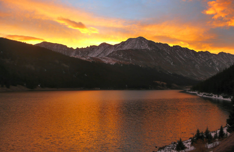 Sunset at Mountain Comfort Bed and Breakfast.