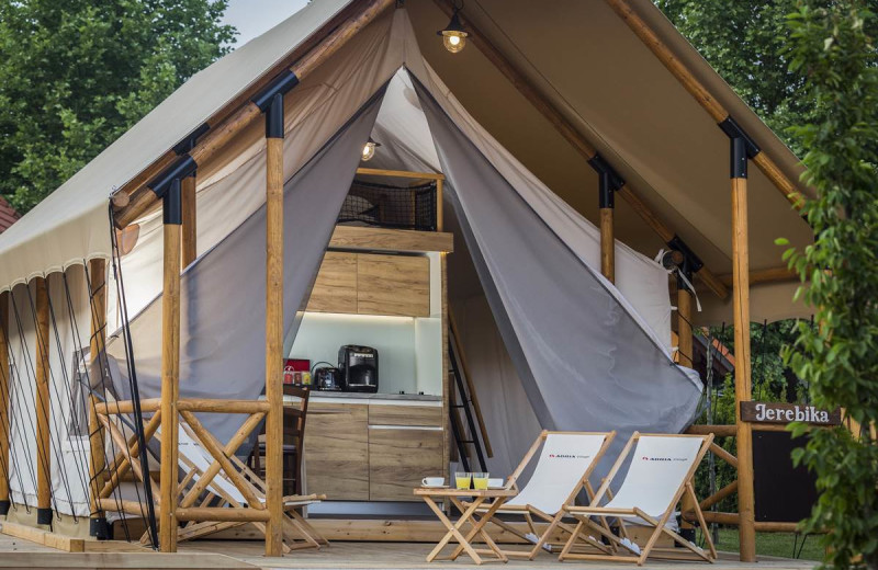 Tent exterior at Glamping Olimia Adria Village.