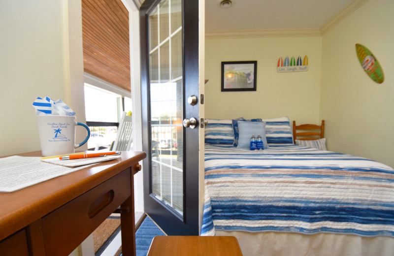 Guest room at Carolina Beach Inn.