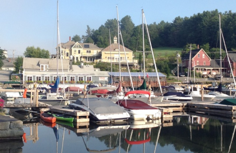 Harbor at Sunapee Harbor Cottages.