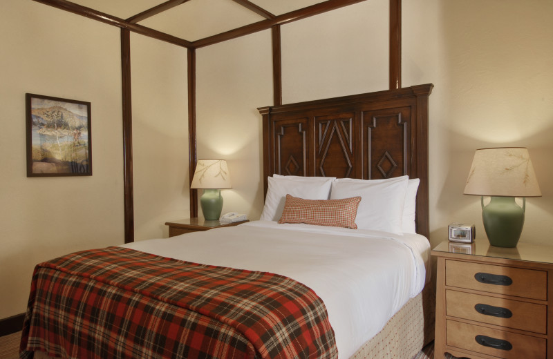 Guest room at Fairmont Le Chateau Montebello.
