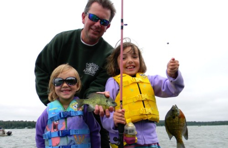 Kids Fishing at Janetski's Big Chetac Resort 