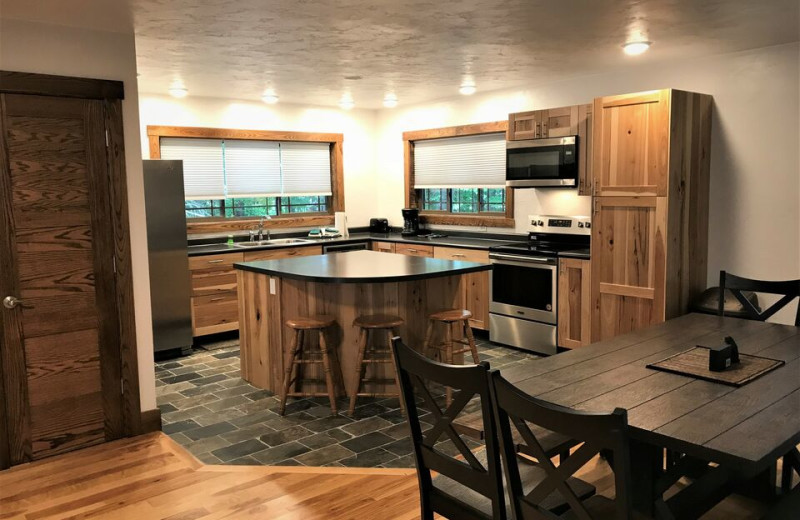 Rental kitchen at Spring Brook Vacation Home Rentals.