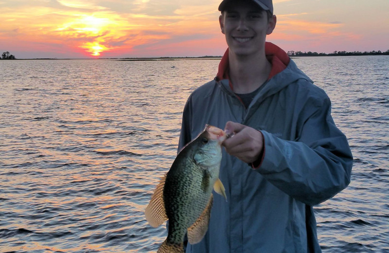 Fishing at Harris Hill Resort.