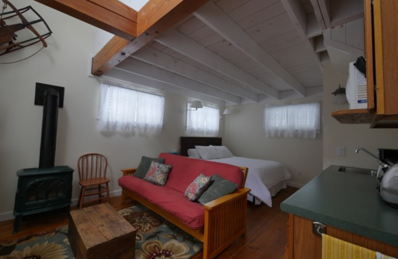 Cottage interior at Sunapee Harbor Cottages.