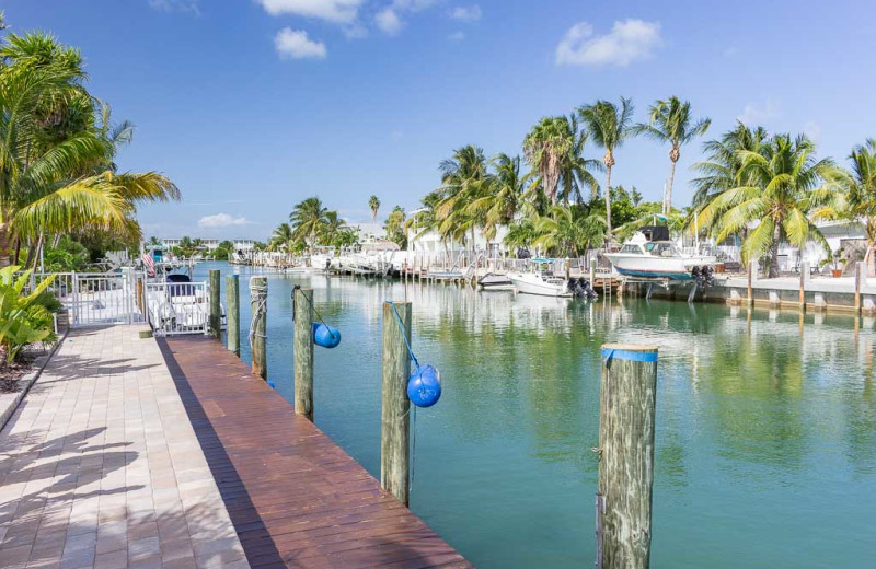 Rental dock at Florida Keys Vacation Rentals.