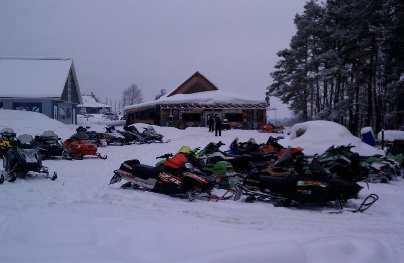 Snowmobiling at Fairway Suites.