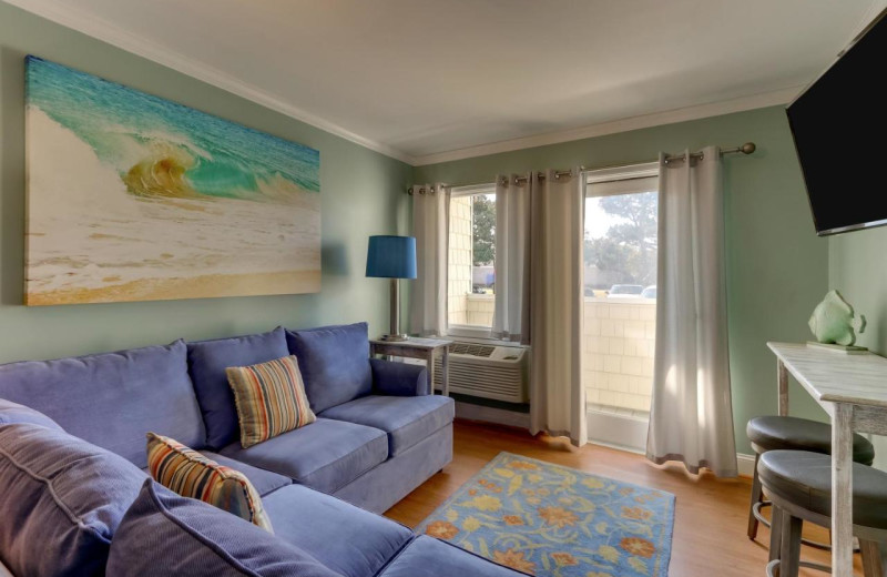 Guest room at Palm Suites.