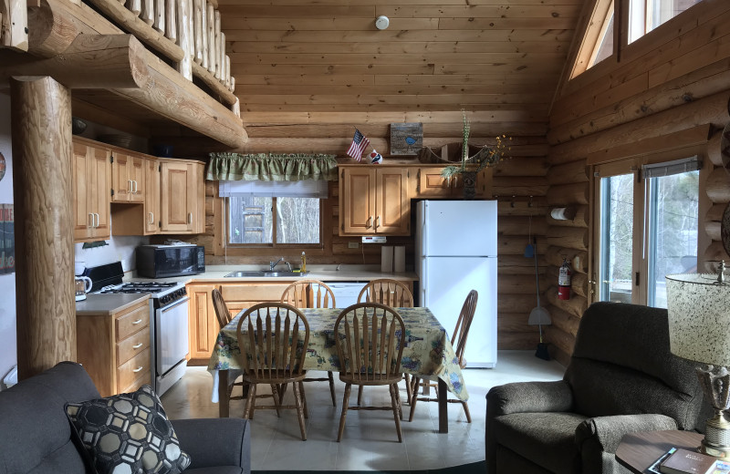 Cabin interior at Pelican Lake Resort at Norway Point.