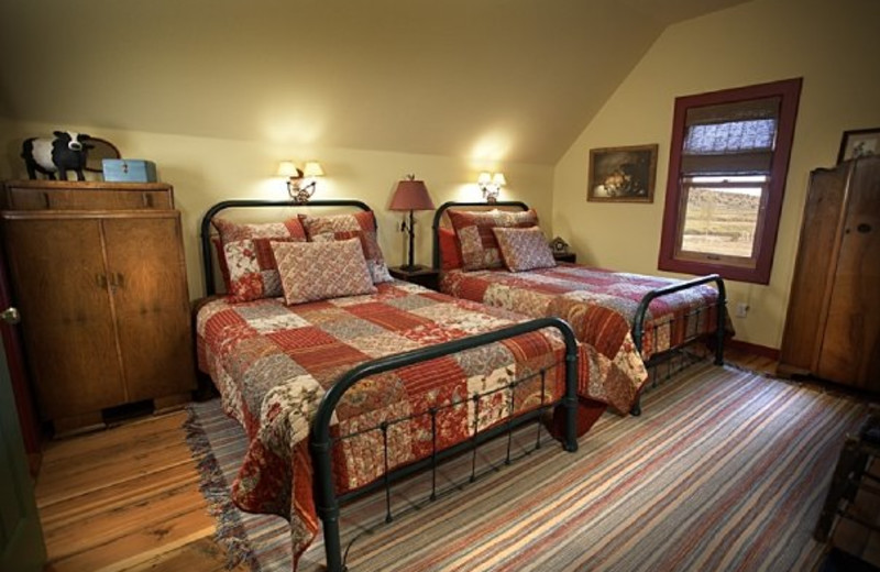 Bedroom at Cottonwood Meadow Lodge.